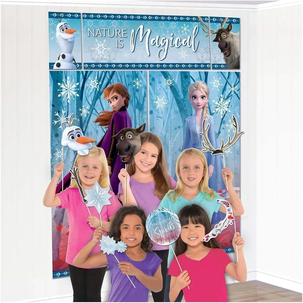 Disney Frozen 2 Scene Setters Photo Backdrop with Props - Birthday Party NEW
